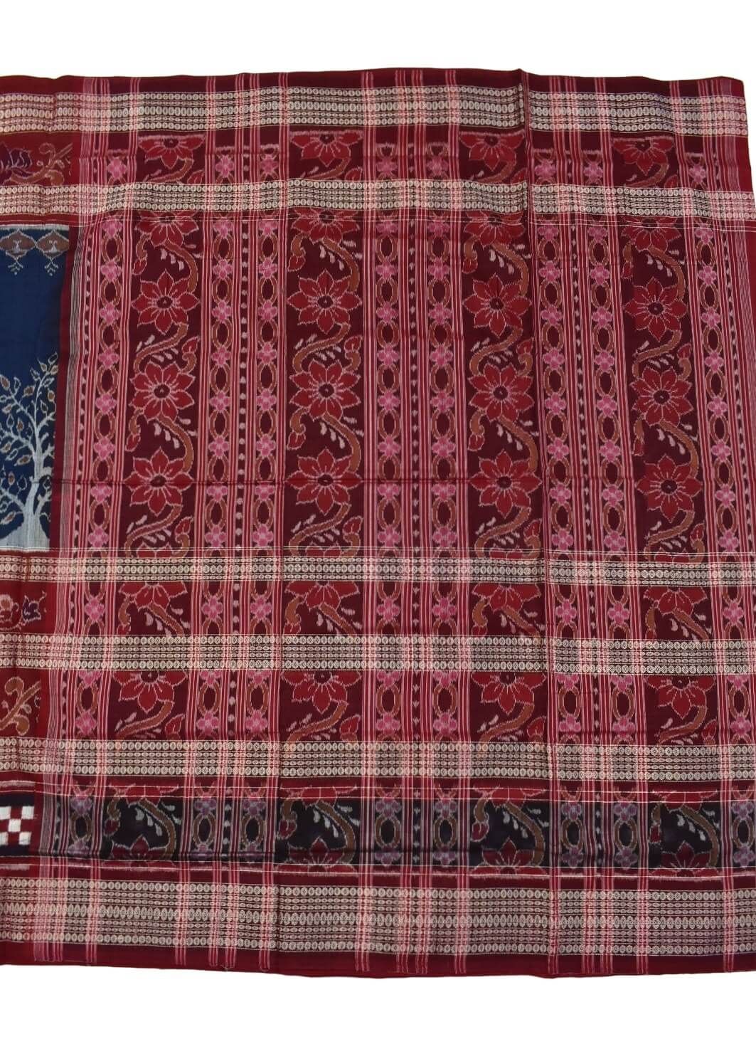 Sumati Colour Pasapali Border Sambalpuri Handloom Cotton Saree - Image 2