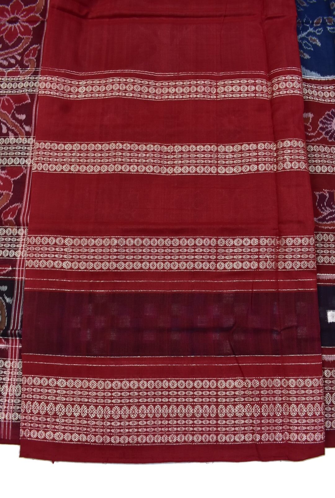 Sumati Colour Pasapali Border Sambalpuri Handloom Cotton Saree - Image 5