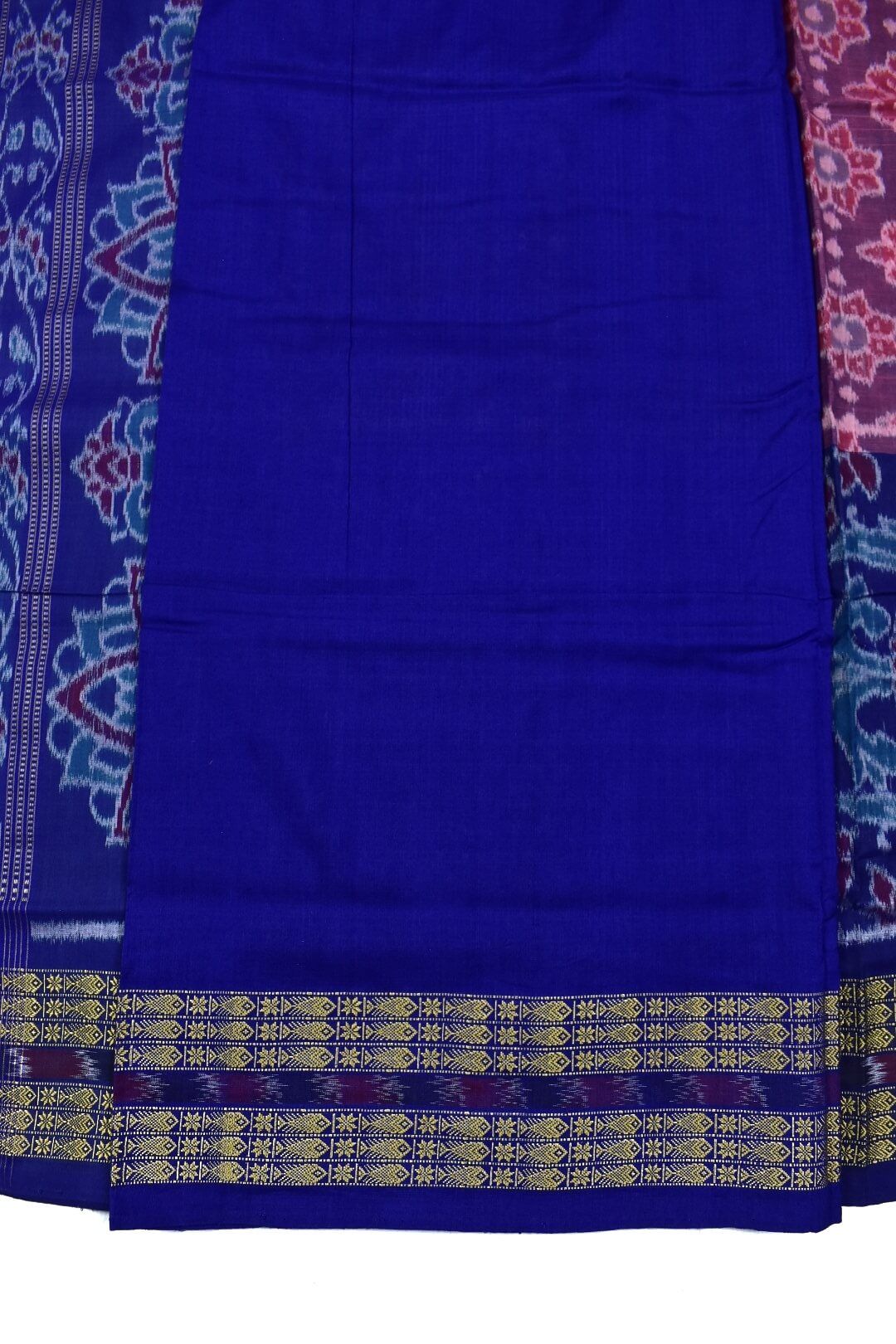 Pink Colour Sambalpuri Handloom Cotton Saree - Image 5