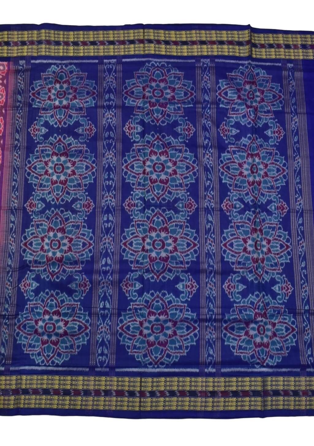 Pink Colour Sambalpuri Handloom Cotton Saree - Image 2