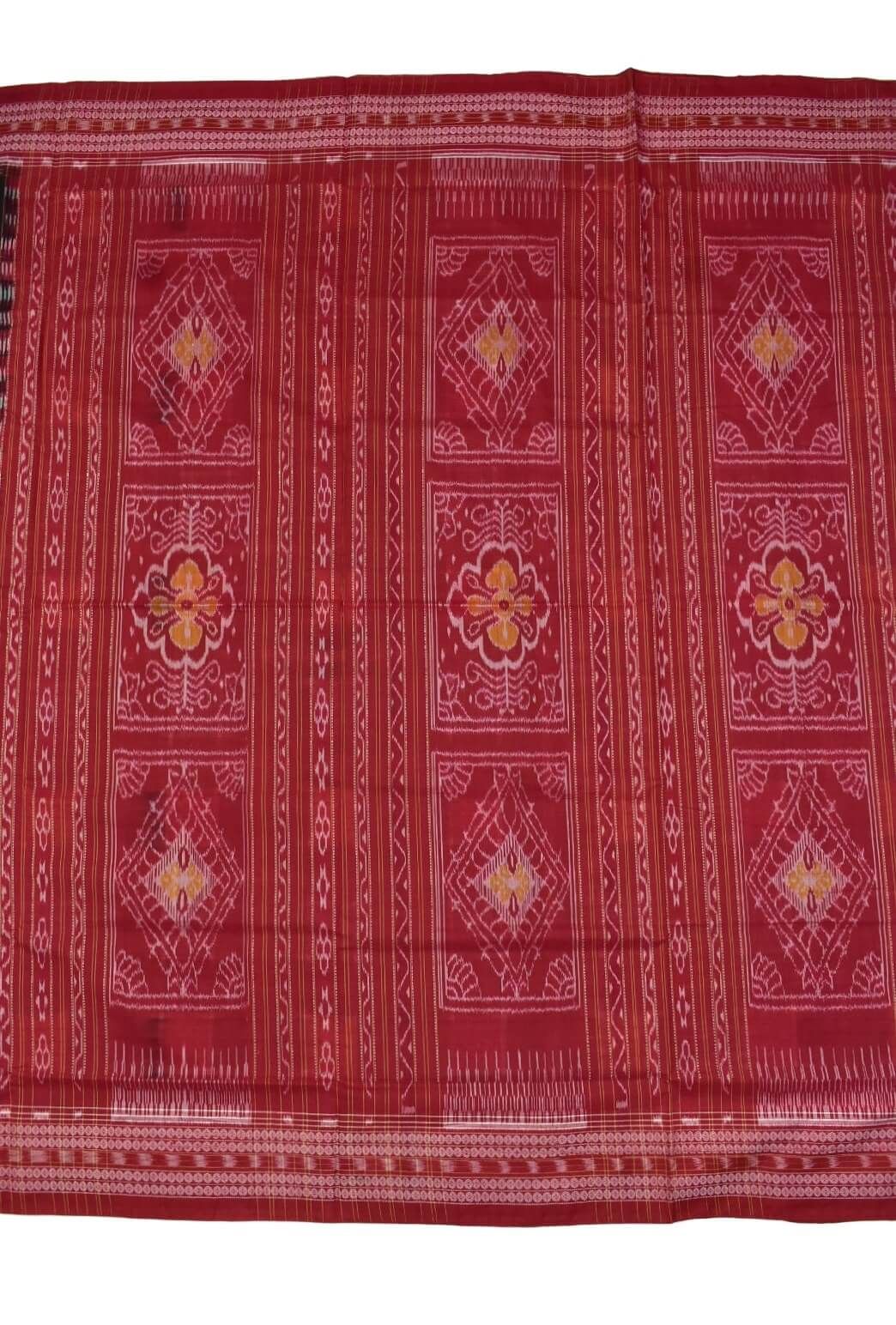 Black Colour Pasapali Design Sambalpuri Handloom Cotton Saree - Image 2