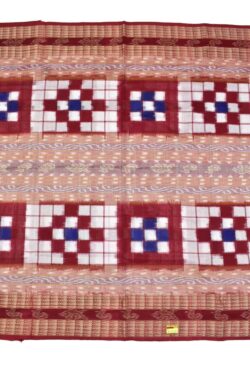 Bisket Colour Pasapali Design Sambalpuri Handloom Cotton Saree