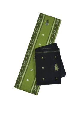 Mahendi Colour Sambalpuri Handloom Cotton Bomkai Dress Material