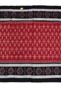 Red Plane Border Colour Sambalpuri Handloom Cotton Saree