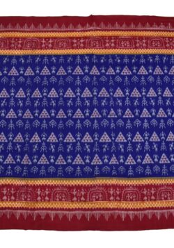 Blue Plane Border Colour Sambalpuri Handloom Cotton Saree