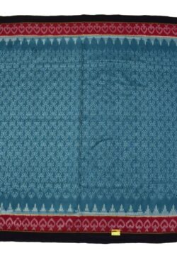 Rama Green Colour Plane Border Sambalpuri Handloom Cotton Saree