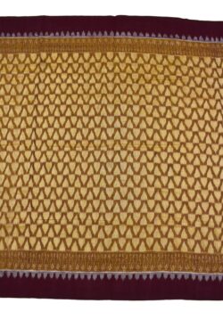 Yellow Plane Border Colour Sambalpuri Handloom Cotton Saree