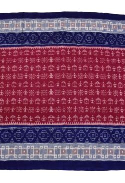 Red Plane Border Colour Sambalpuri Handloom Cotton Saree