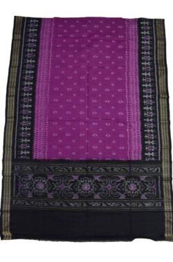 Purple-Black Combination Sambalpuri Handloom Cotton Dupatta