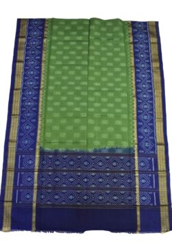 Green-Blue Combination Sambalpuri Handloom Cotton Dupatta