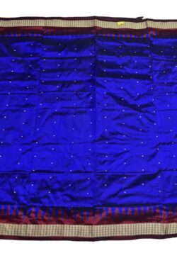 Blue Colour Sambalpuri Handloom Bandha Silk Saree
