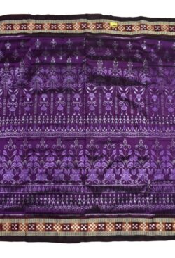 Purple Colour Sambalpuri Handloom Bandha Silk Saree