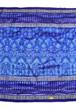 Blue Colour Sambalpuri Handloom Bandha Silk Saree
