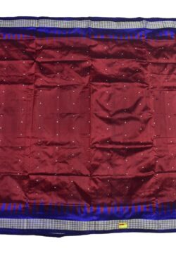 Maroon Colour Sambalpuri Handloom Bandha Silk Saree