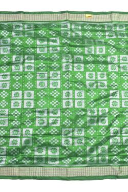 Green Colour Sambalpuri Handloom Bandha Silk Saree