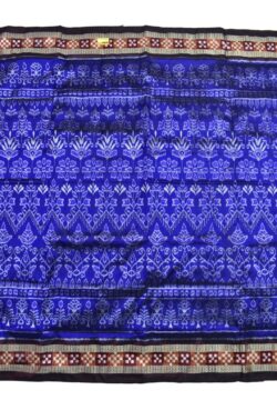 Blue Colour Sambalpuri Handloom Bandha Silk Saree