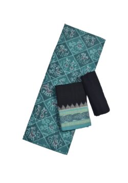 Blue Colour Sambalpuri Handloom Cotton Dress Materials
