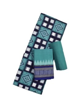 Rama Green Colour Sambalpuri Handloom Cotton Dress Material
