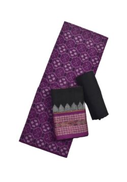 Purple Colour Sambalpuri Handloom Cotton Dress Material