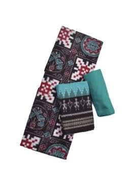 Maroon Colour Sambalpuri Handloom Cotton Dress Material