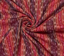 Colour Ikkat Design Pochampally Handloom Cotton Fabric
