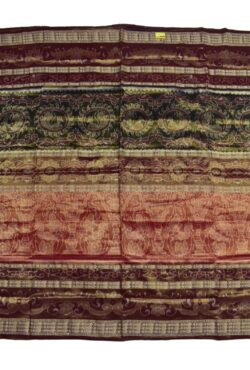 Golden Colour Sambalpuri Handloom Cotton Tissue Saree