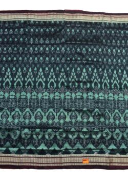 Green Colour Sambalpuri Handloom Bandha Silk Saree
