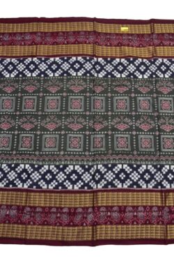 Mehendi Colour Border Sambalpuri Handloom Cotton Saree