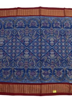 Blue Colour Border Sambalpuri Handloom Cotton Saree