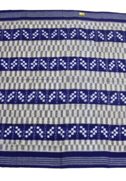 Blue-White Pasapali Design Sambalpuri Handloom Bichitrapuri Cotton Saree