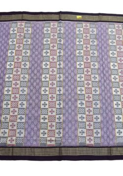 White Plane Colour Border Sambalpuri Handloom Cotton Saree
