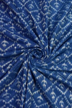 Sky Colour Tribal Design Sambalpuri Handloom Cotton Fabrics