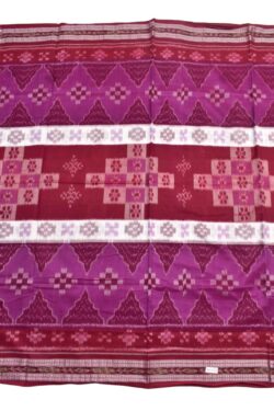 Red Colour Sambalpuri Handloom Mania Bandha Cotton Saree