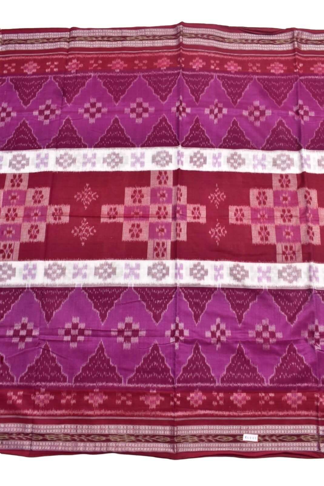 Red Colour Sambalpuri Handloom Mania Bandha Cotton Saree
