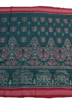 Green Colour Sambalpuri Handloom Bandha Cotton Saree