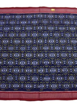 Blue Colour Tribal Design Sambalpuri Handloom Bandha Cotton Saree