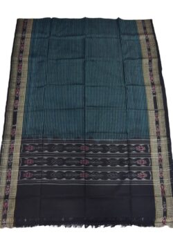 Green-Black Sambalpuri Handloom Cotton Dupatta