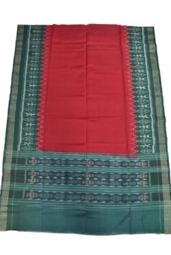 Red-Green Sambalpuri Handloom Cotton Dupatta