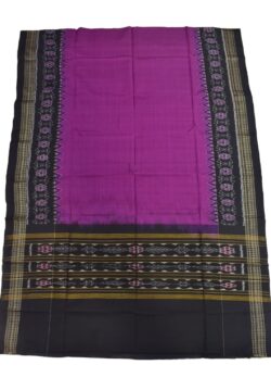 Pink-Black Combination Sambalpuri Handloom Cotton Dupatta