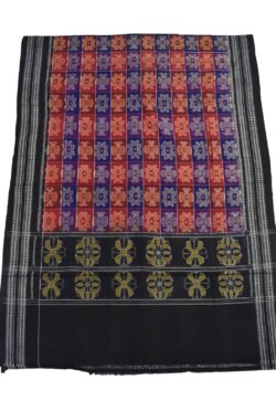 Red-Black Combination Sambalpuri Handloom Cotton Dupatta