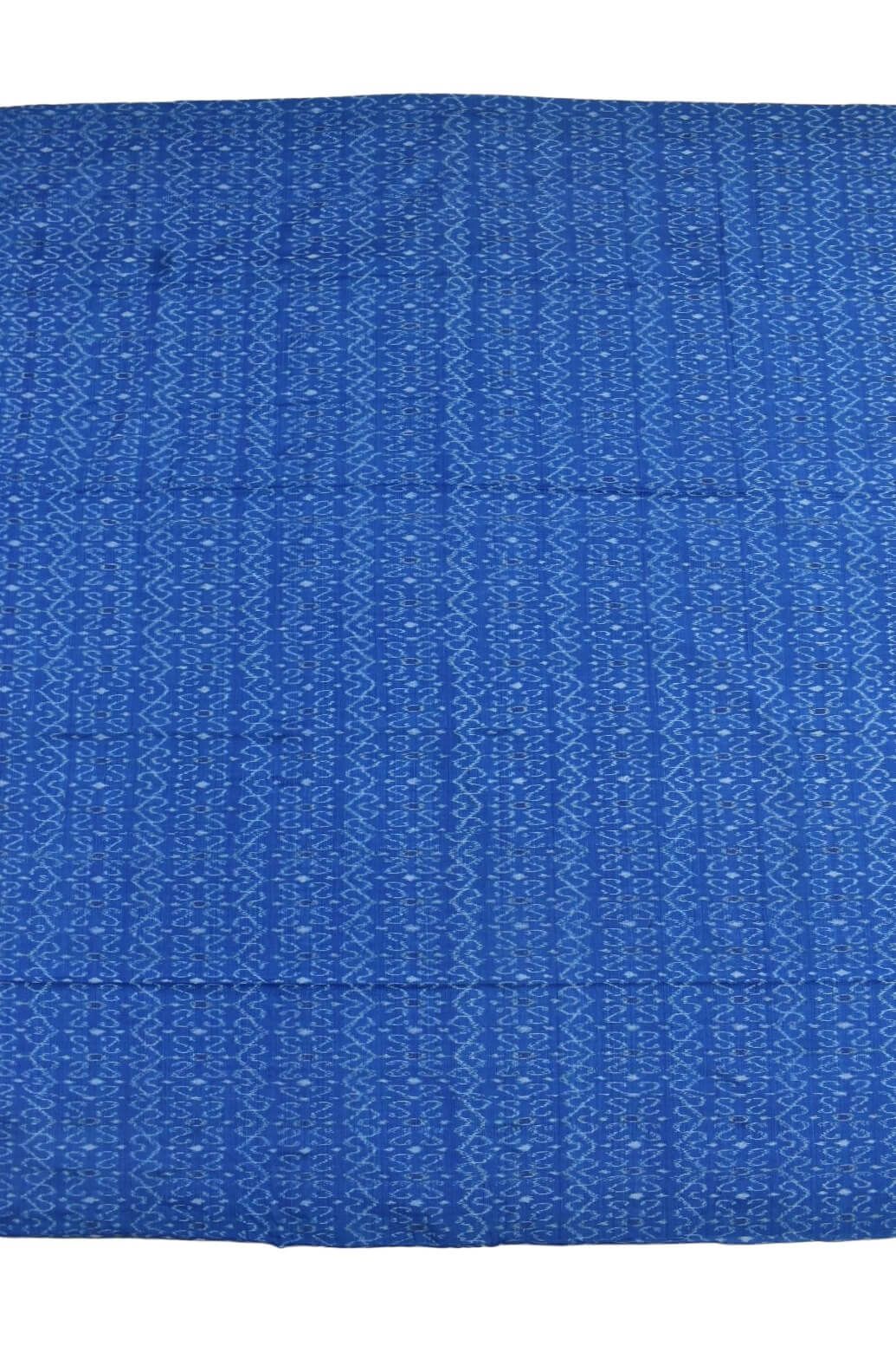 Sky Blue Colour Sambalpuri Handloom Cotton Dress Material - Image 4