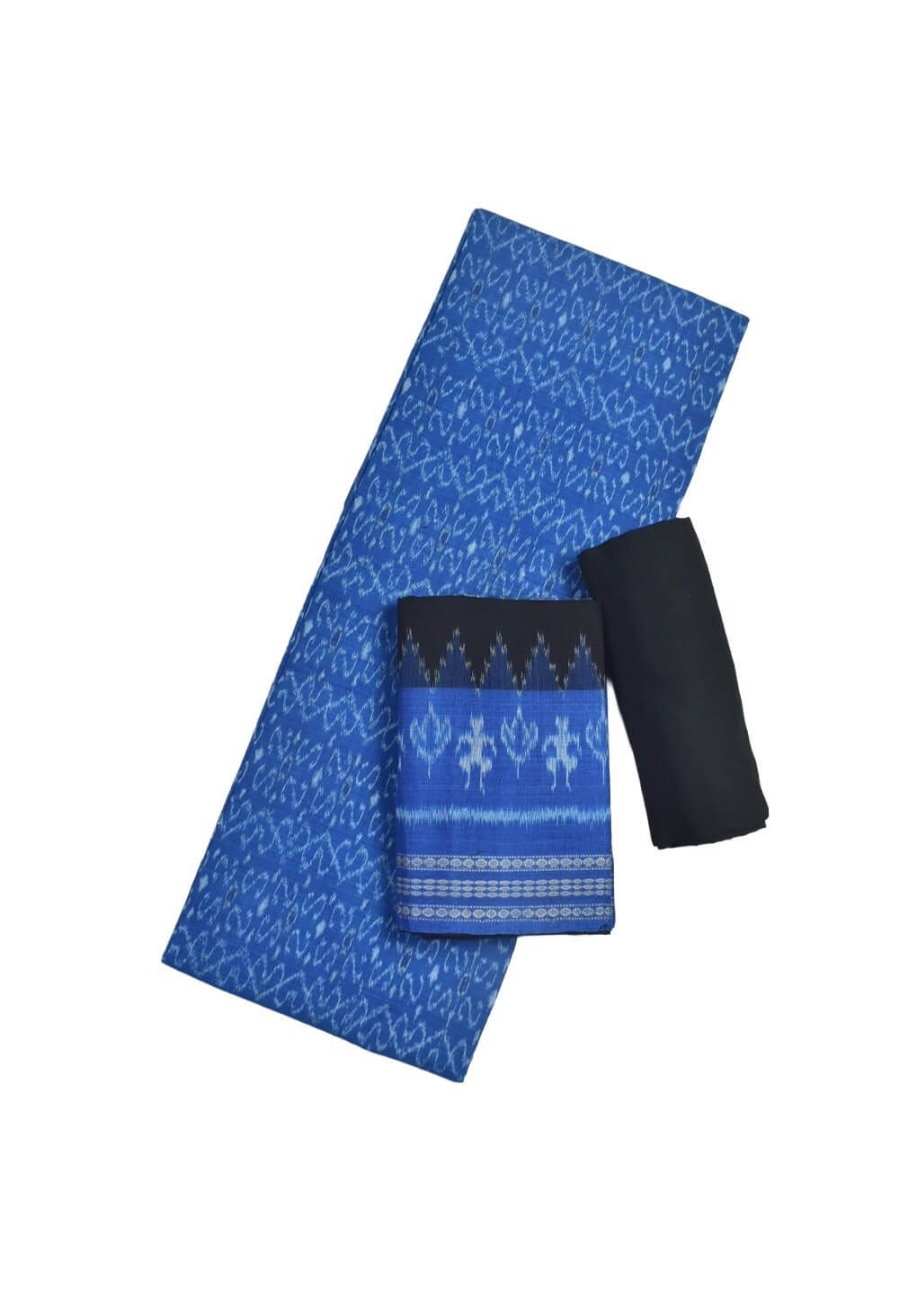 Sky Blue Colour Sambalpuri Handloom Cotton Dress Material