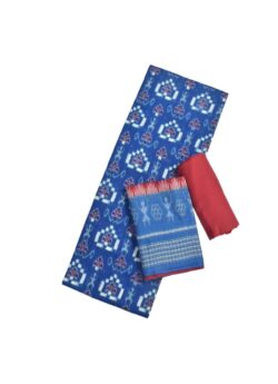 Sky Blue Colour Sambalpuri Handloom Cotton Dress Material