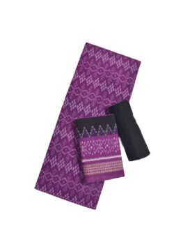 Purple Colour Sambalpuri Handloom Cotton Dress Material