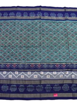 Green Colour  Sambalpuri Handloom Cotton Bandha Saree