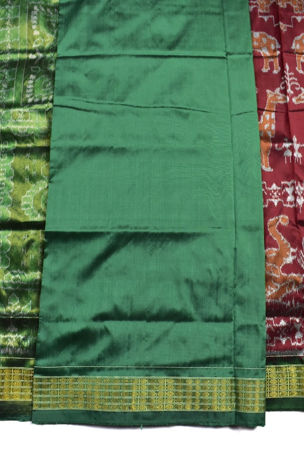 Maroon Colour Sambalpuri Handloom Bandha Silk Saree - Image 5