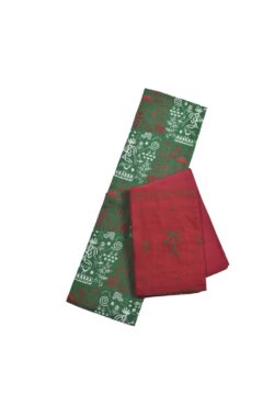 Green Colour Tribal Design Sambalpuri Handloom Cotton Bomkai Dress Material