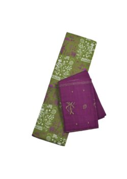 Mehendi Colour Tribal Design Sambalpuri Handloom Cotton Bomkai Dress Material