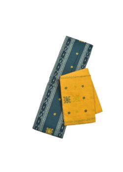 Green Colour  Sambalpuri Handloom Cotton Bomkai Dress Material