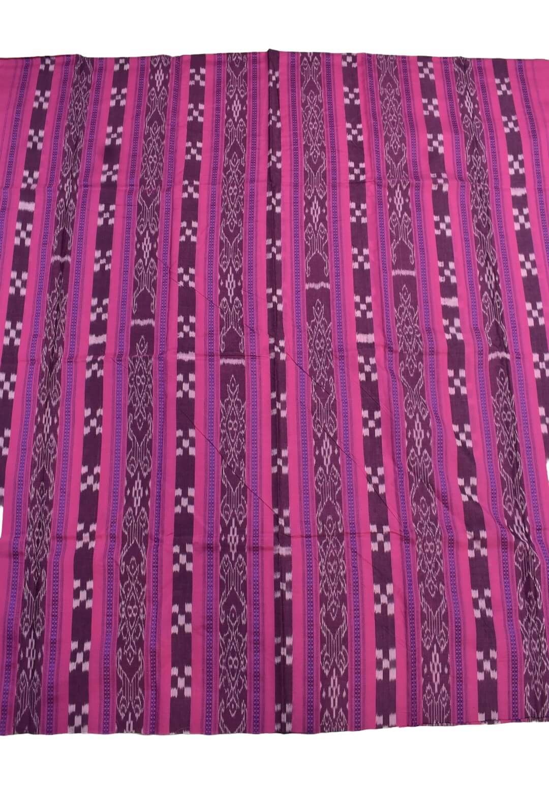 Pink Colour Sambalpuri Handloom Cotton Bomkai Dress Material - Image 4